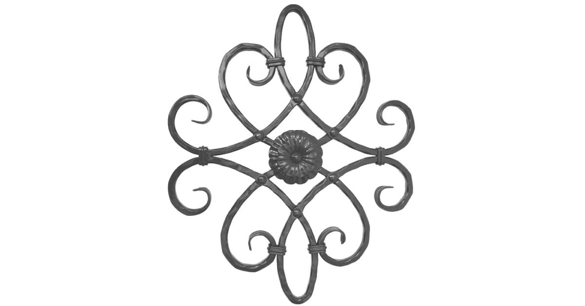 Schmiedeelement für Zäune RO.002 Ornament Rosette Zierornament 250x250 mm 