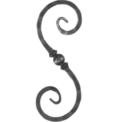 Schnörkel mit Zierknöpfe