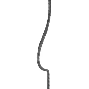 "Modern Design" Bauchstab, Vierkantmaterial, kantengehämmert