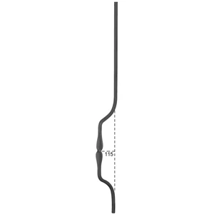 "Modern Design" Bauchstab, Vierkantmaterial, glatt, verschiedene Materialstärken und Höhen