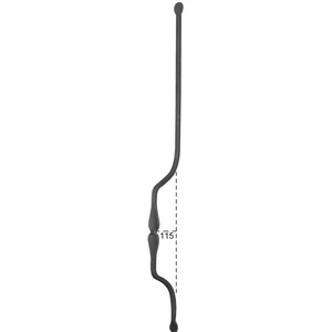 "Modern Design" Bauchstab, Vierkantmaterial, glatt, verschiedene Materialstärken und Höhen