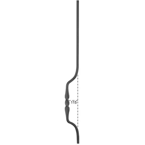 "Modern Design" Bauchstab, Vierkantmaterial, glatt, verschiedene Materialstärken und Höhen