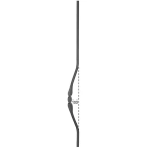 "Modern Design" Bauchstab, Vierkantmaterial, glatt, verschiedene Materialstärken und Höhen