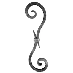 Schnörkel, geschmiedet, verschiedene Materialstärken und Oberflächen