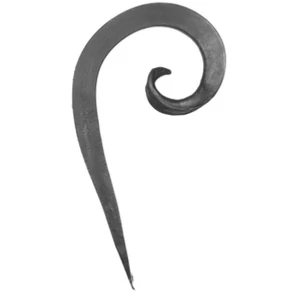 Schnörkel, geschmiedet, verschiedene Oberflächen