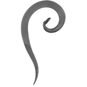 Schnörkel, geschmiedet, verschiedene Oberflächen