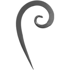 Schnörkel, geschmiedet, verschiedene Oberflächen