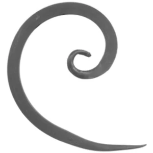 Schnörkel, geschmiedet, verschiedene Oberflächen