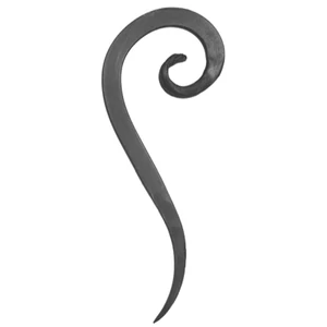 Schnörkel, geschmiedet, verschiedene Oberflächen