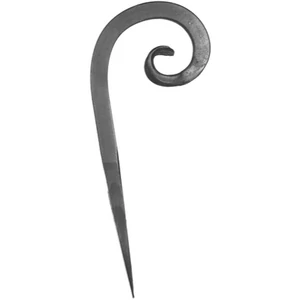 Schnörkel, geschmiedet, verschiedene Oberflächen