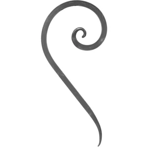 Schnörkel, geschmiedet, verschiedene Oberflächen