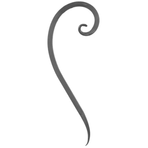 Schnörkel, geschmiedet, verschiedene Oberflächen