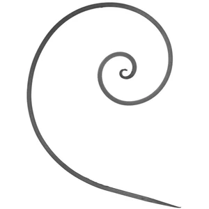 Schnörkel, geschmiedet, verschiedene Oberflächen