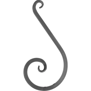 S Schnörkel, geschmiedet, verschiedene Oberflächen