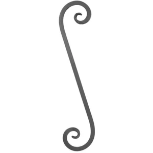 S Schnörkel, geschmiedet, verschiedene Oberflächen