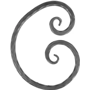 C Schnörkel, geschmiedet, verschiedene Oberflächen