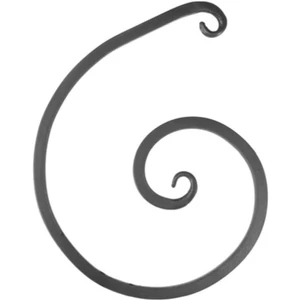 C Schnörkel, geschmiedet, verschiedene Oberflächen