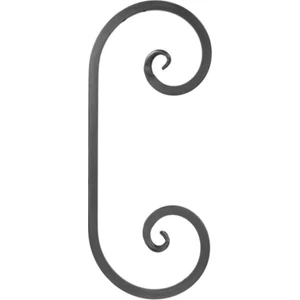 C Schnörkel, geschmiedet, verschiedene Oberflächen