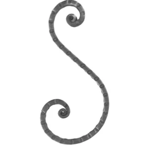 S Schnörkel, Flachmaterial "Scala", geschmiedet, verschiedene Materialstärken