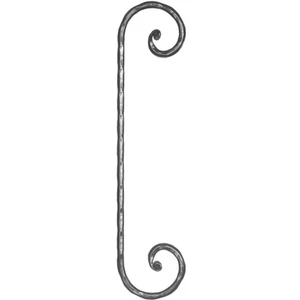 C Schnörkel, geschmiedet, verschiedene Materialstärken und Oberflächen