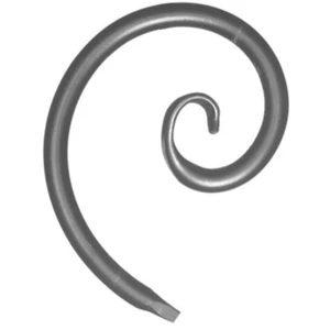 Schnörkel, geschmiedet, verschiedene Materialstärken