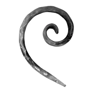 Schnörkel, geschmiedet, verschiedene Materialstärken und Oberflächen