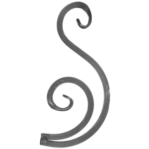 Schnörkel, geschmiedet, verschiedene Materialstärken und Oberflächen