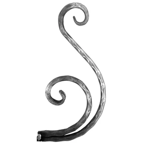 Schnörkel, geschmiedet, verschiedene Materialstärken und Oberflächen