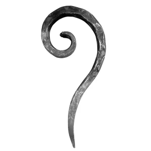 Schnörkel, geschmiedet, verschiedene Materialstärken und Oberflächen