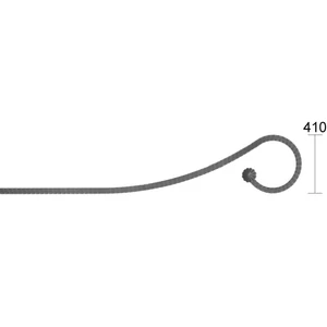 Torbogen für Zweiflügeltor, links, verschiedene Materialstärken