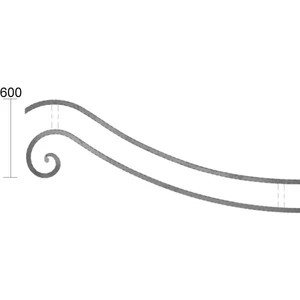Torbogen für Zweiflügeltor, rechts, verschiedene Materialstärken