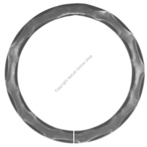 Ring, Vierkantmaterial, gehämmert, verschiedene Materialstärken und Durchmesser