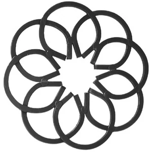 Rosette, verschiedene Materialstärken
