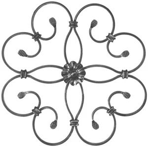 Rosette, verschiedene Materialstärken