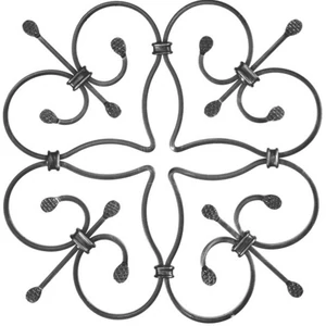 Rosette, verschiedene Materialstärken