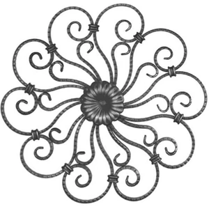 Rosette, verschiedene Materialstärken