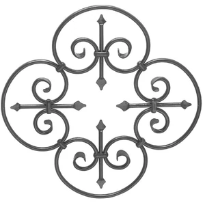 Rosette, verschiedene Materialstärken