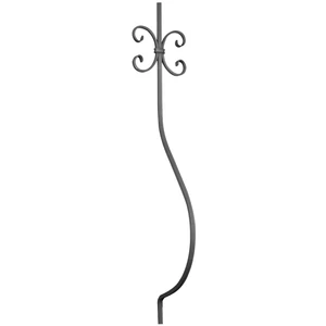 Bauchstab, klassisch, Vierkantmaterial, gerillt, verschiedene Höhen