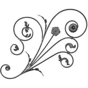 Ornament, barock, Zierrosetten an beiden Seiten