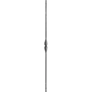 "Modern Design" Zaunstab mit Zaunspitzen, Vierkantmaterial, glatt, verschiedene Materialstärken