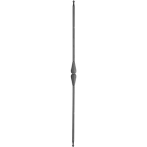 "Modern Design" Zaunstab mit Zaunspitzen, Vierkantmaterial, kantengehämmert, verschiedene Materialstärken