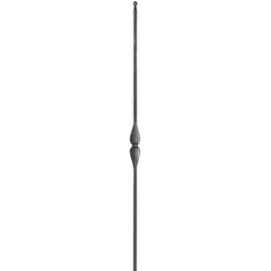 "Modern Design" Zaunstab mit Zaunspitze, Vierkantmaterial, glatt, verschiedene Materialstärken