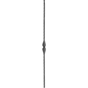 "Modern Design" Zaunstab mit Zaunspitze, Vierkantmaterial, kantengehämmert, verschiedene Materialstärken
