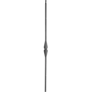 "Modern Design" Zaunstab mit Zaunspitze, Rundmaterial, glatt, verschiedene Materialstärken