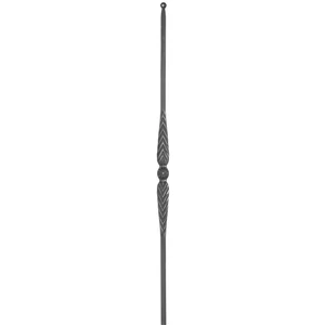 "Modern Design" Zaunstab mit Zaunspitze, Vierkantmaterial, glatt, verschiedene Materialstärken
