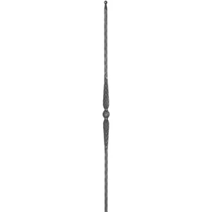 "Modern Design" Zaunstab mit Zaunspitze, Vierkantmaterial, kantengehämmert, verschiedene Materialstärken