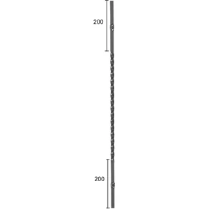 Zierstab, Flachmaterial, glatt, gedreht