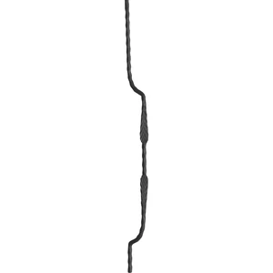"Modern Design" Bauchstab, Vierkantmaterial, kantengehämmert, verschiedene Materialstärken