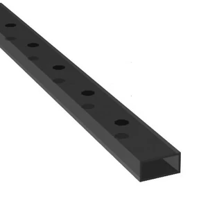 Rechteckrohr 30x20x2mm durchgebohrt, verschiedene Lochgrößen