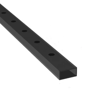 Rechteckrohr 30x20x2mm halbgebohrt, verschiedene Lochgrößen